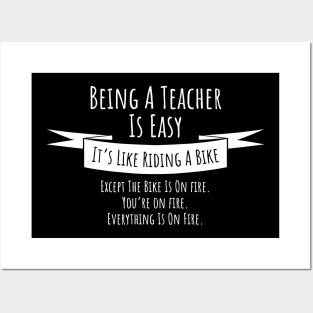 Being a teacher is easy funny t-shirt Posters and Art